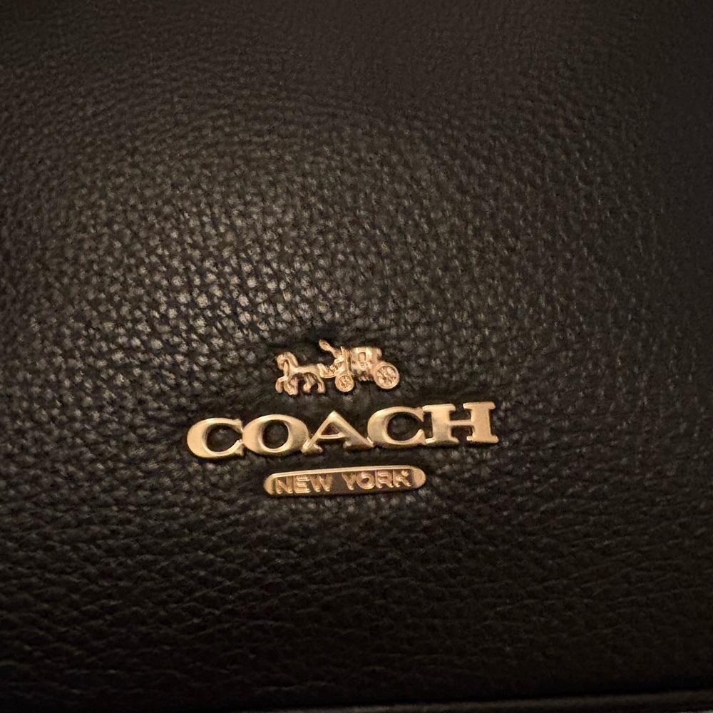 Coach Black Crossbody Bag camera bag with Gold Accents - Picture 9 of 9